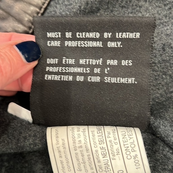 marc New York Andrew Marc black leather heavy men’s coat size medium - Picture 12 of 16